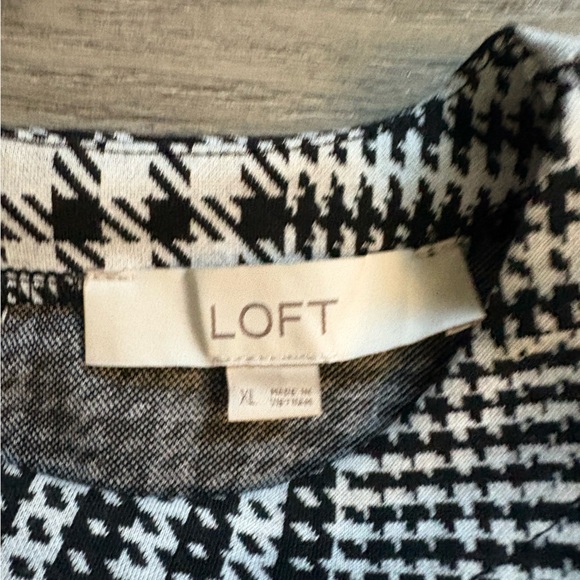 Loft Houndstooth shift dress- size XL - Picture 2 of 3